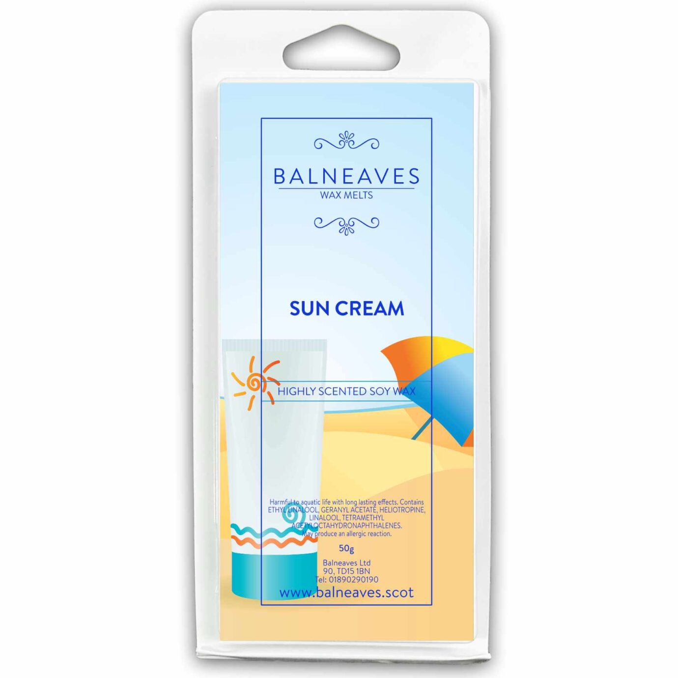 Sun Cream Wax Melt Snap Bar